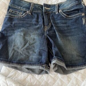 Silver Jean shorts